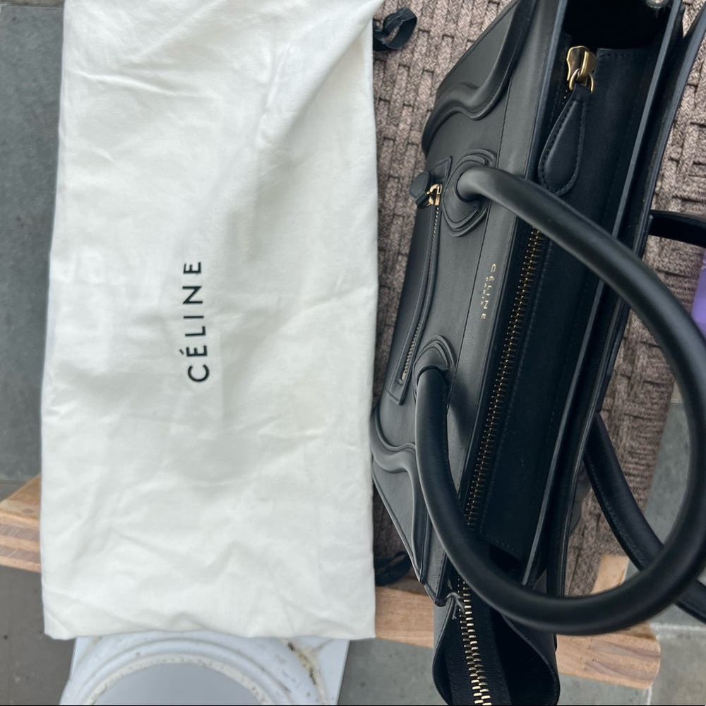 Authentic Celine Micro Luggage Handbag In smooth Calfskin Balck - Picture 5 of 9